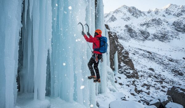 یخ نوردی در آبشار آبنیک از مبتدی تا حرفه‌ای