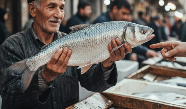 راهنمای کامل خرید ماهی سفید شب عید از بازار ماهی فروشان رشت