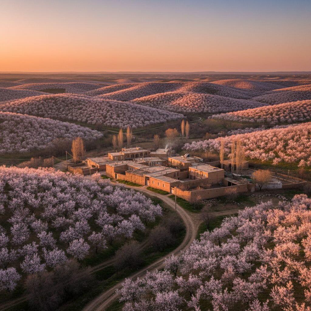 شکوفه‌های بادام فارس