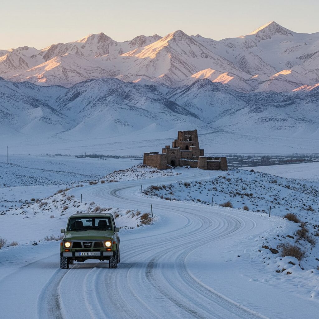 بازدید از ارگ راین در زمستان