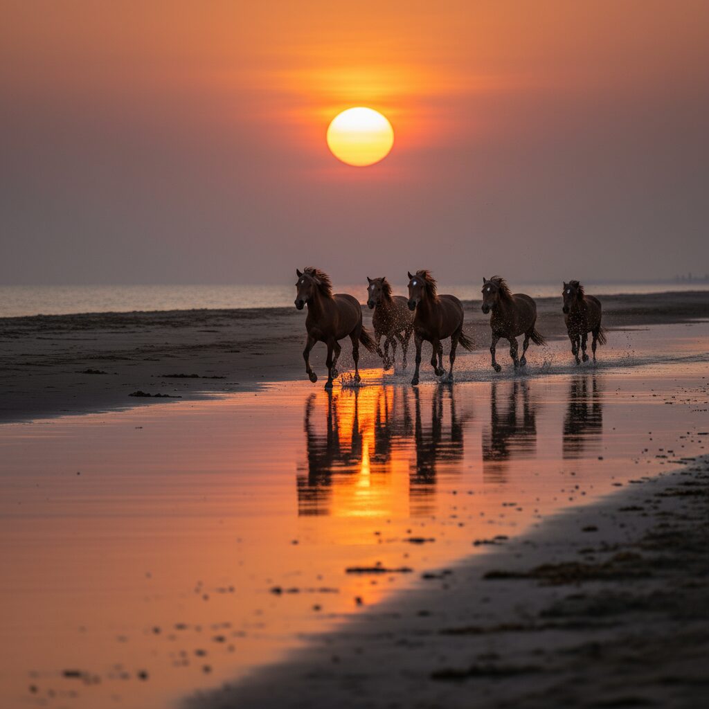 بندر ترکمن در زمستان