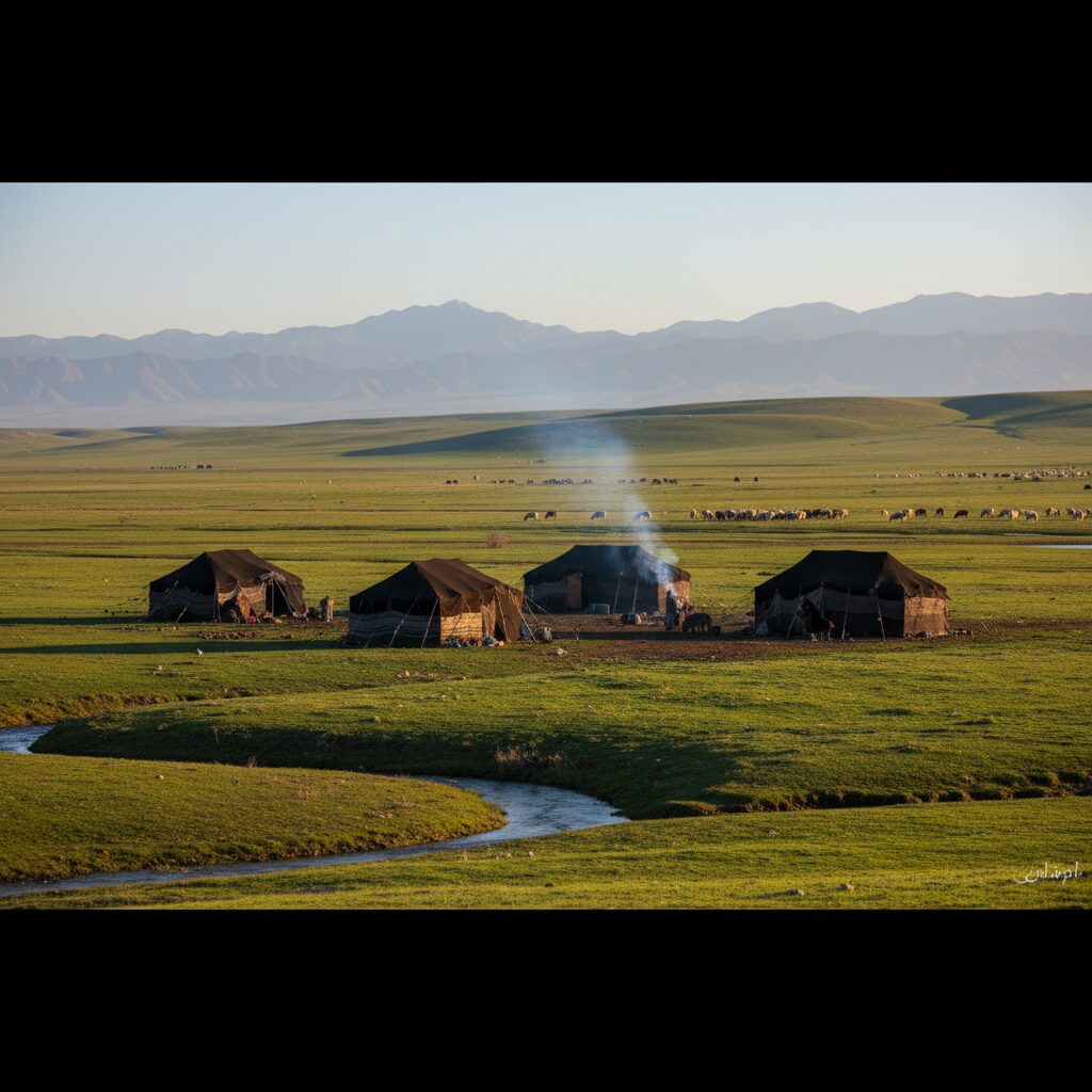 اقامت در سیاه چادر عشایر بختیاری در زمستان