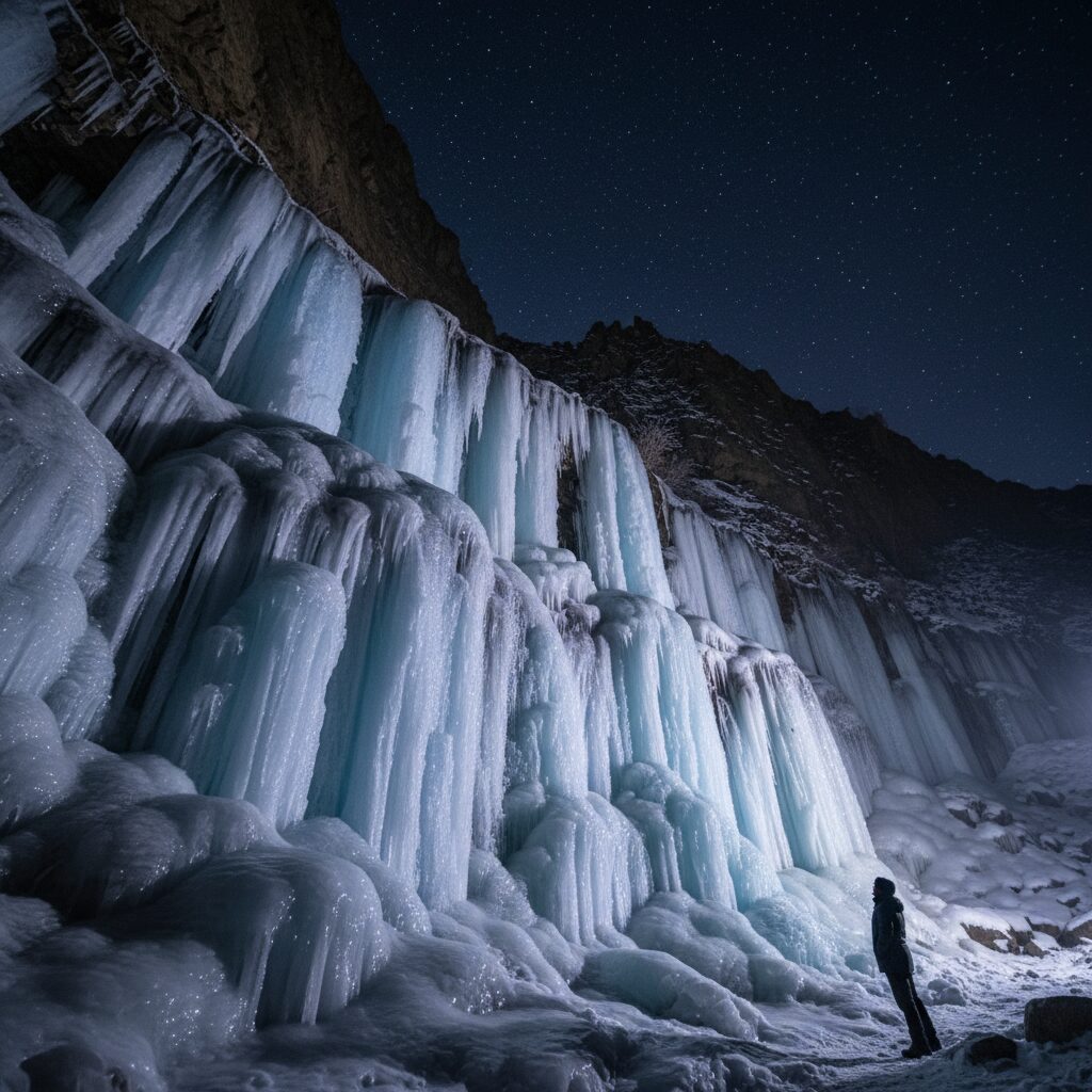 عکاسی از آبشارهای یخی