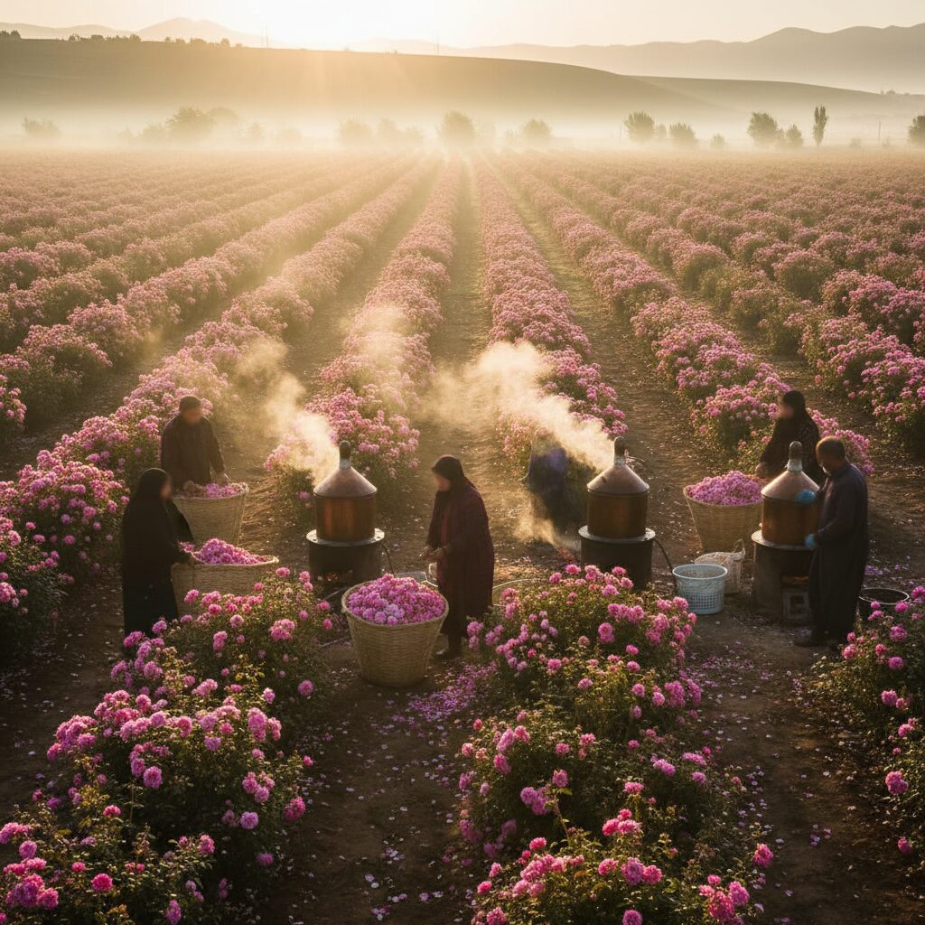 بهترین زمان سفر به کاشان برای گلاب گیری