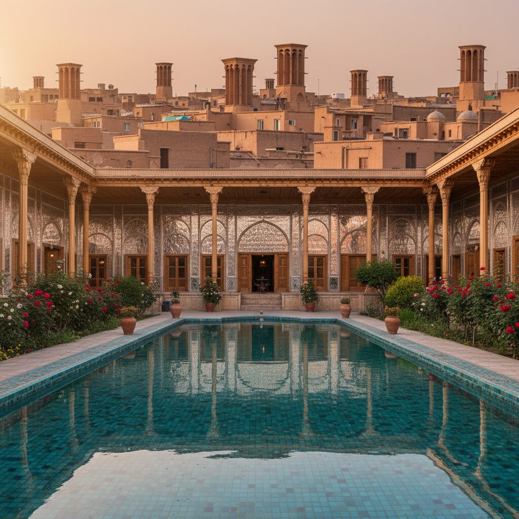 kashan vs yazd architecture