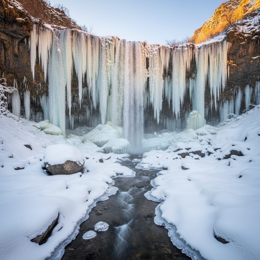 آبشار مارگون در زمستان | راهنمای سفر به سپیدان برفی 2 آبشار مارگون در زمستان