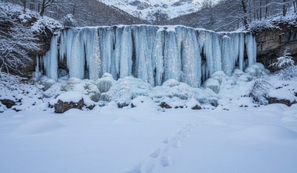 آبشار مارگون در زمستان سفر به قلب یخی ایران