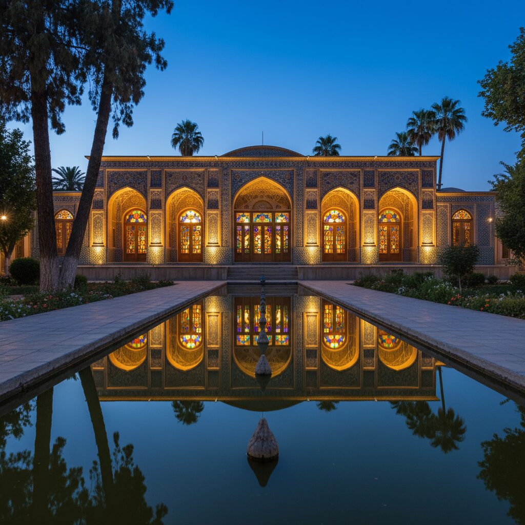 نارنجستان قوام در شب | راهنمای کامل ساعت کار و قیمت بلیط