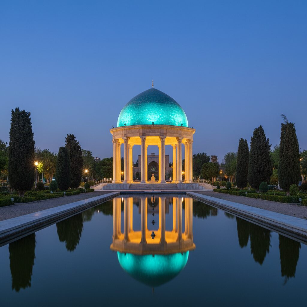 saadi tomb at night