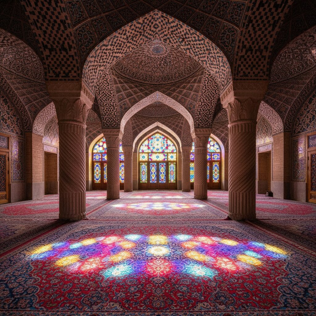 برنامه روز اول سفر به شیراز | بازدید از نصیرالملک و زندیه 1 برنامه سفر ۳ روزه به شیراز | راهنمای کامل شیراز گردی