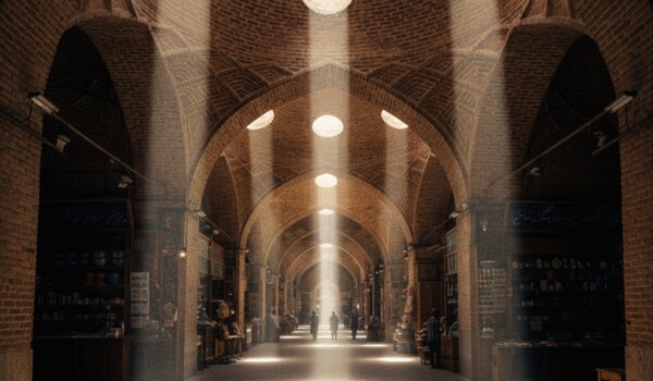 ستون‌های نور در بازار وکیل شیراز