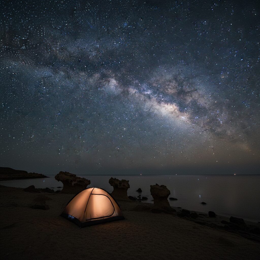 کمپینگ زمستانی در سواحل جنوب