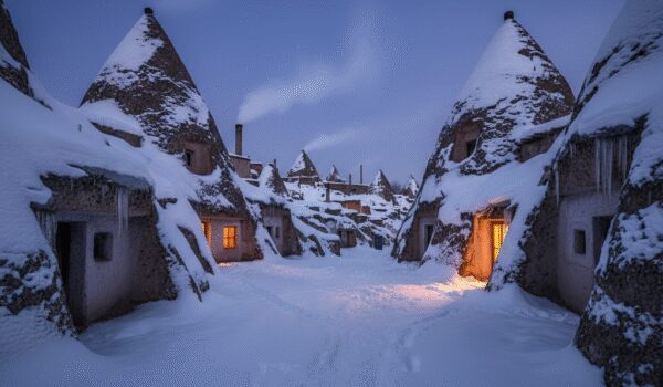 کندوان در زمستان راهنمای کامل سفر به روستای صخره‌ای برفی