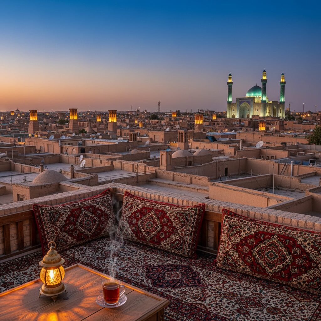 جاهای دیدنی یزد در شب | راهنمای امیرچخماق و مسجد جامع 3 جاهای دیدنی یزد در شب